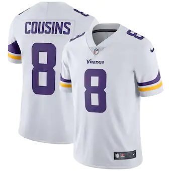 mens nike kirk cousins minnesota vikings white vapor untouc